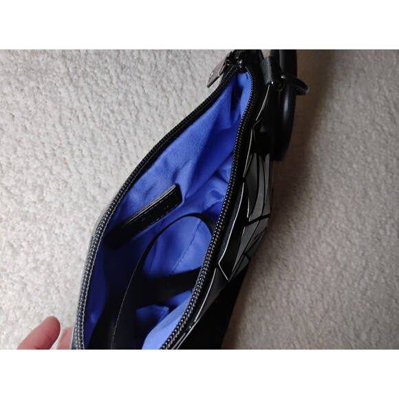 Brown Metallic Geometric Clutch Wristlet Purse Futuristic Shiny Space Cadet - Picture 9 of 9